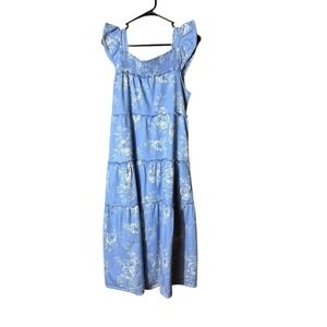 Old Navy Tiered Maxi Dress Size Small Floral Cottage Prairie Country Cotton